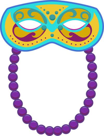 Clip Art Of Mardi Gras Mask Clipart Clipart Image - Margi Gras Free Clip Art (400x521)