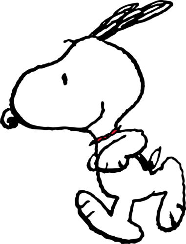 Running Snoopy - Google Search - Snoopy With No Background (381x500)