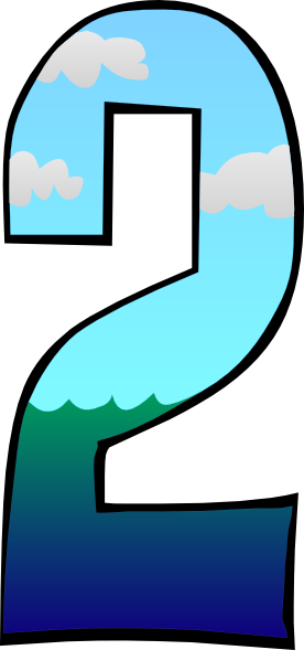 Clipart 2 Creation Day 2 Number Clip Art At Clker Vector - Creation Story Day 2 (276x589)