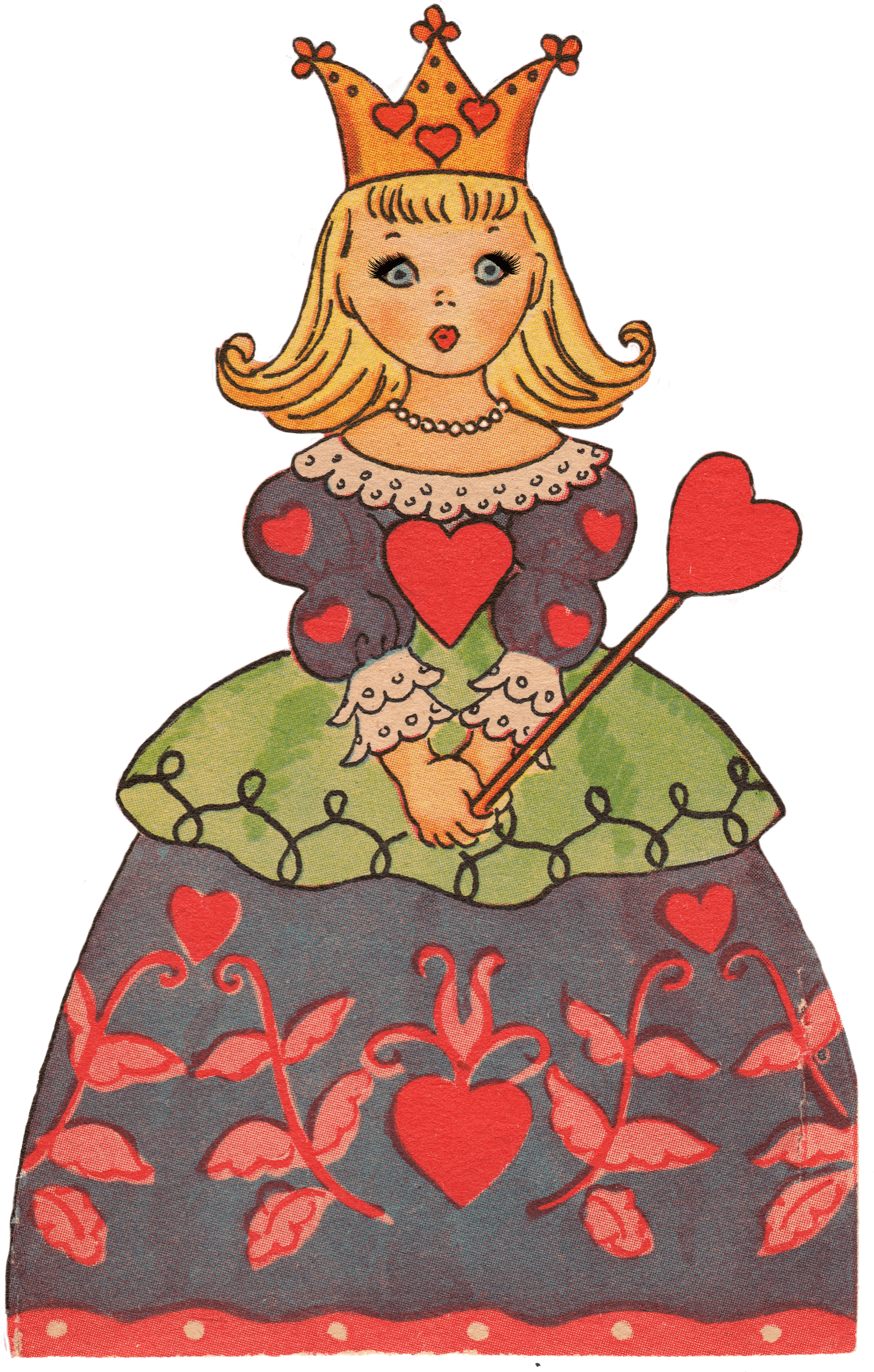Valentines Day Clip Art Queen Of Hearts Free Pretty - Clipart Images Of Queen (1713x2745)