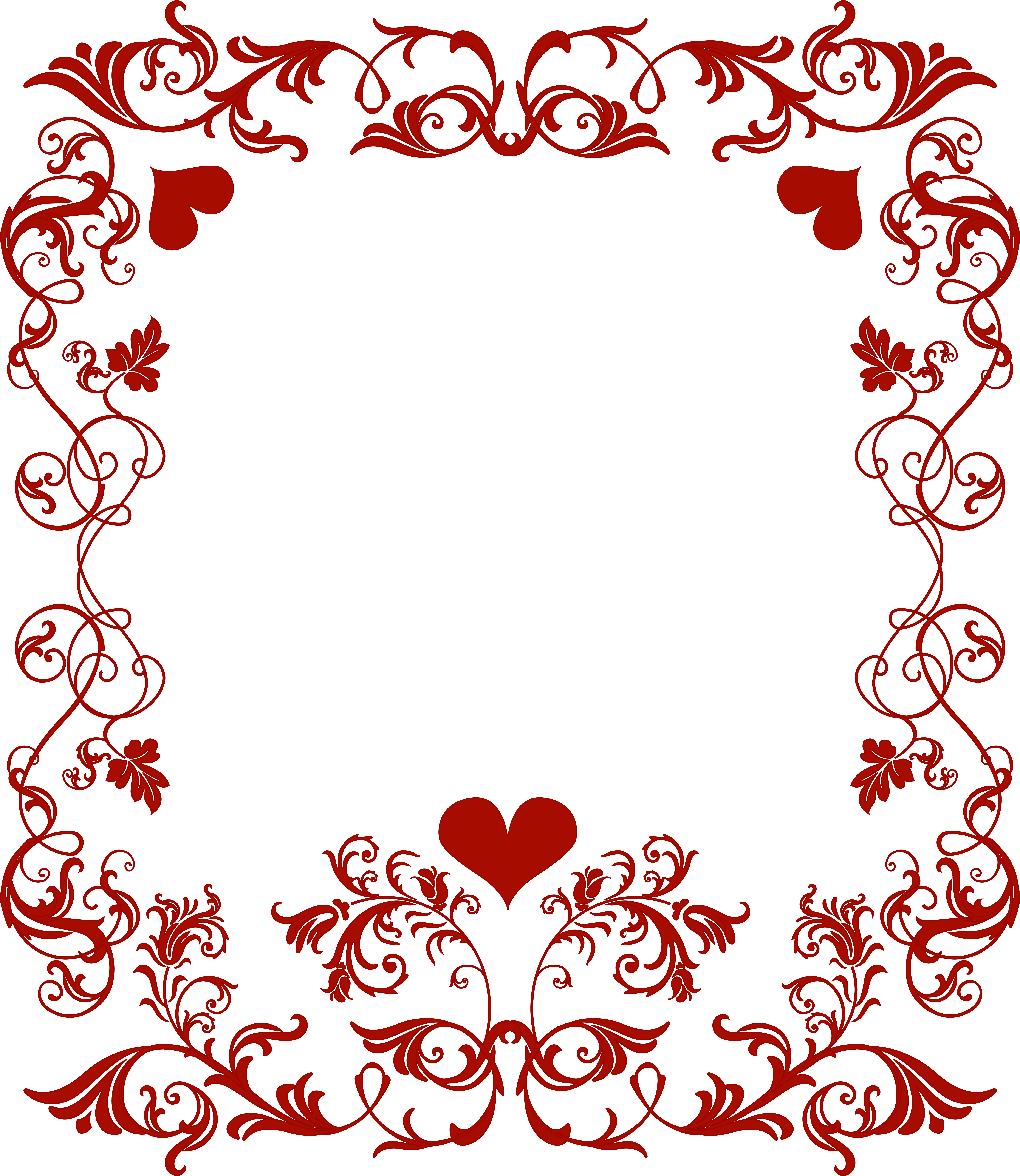 Valentine's Day Decorative Border Transparent Png Clip - Valentine's Day Decorative Border Transparent Png Clip (6936x8000)