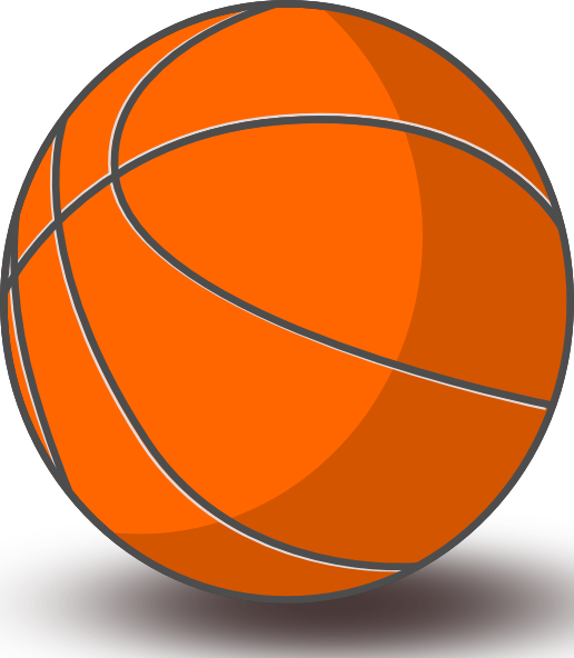 Basketball Clip Art Free Vector 4vector Rh 4vector - Basketball Clip Art (516x592)