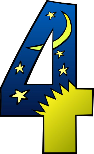 4 Clip Art Creation Day 4 Number Clip Art At Clker - Days Of Creation Numbers (366x597)