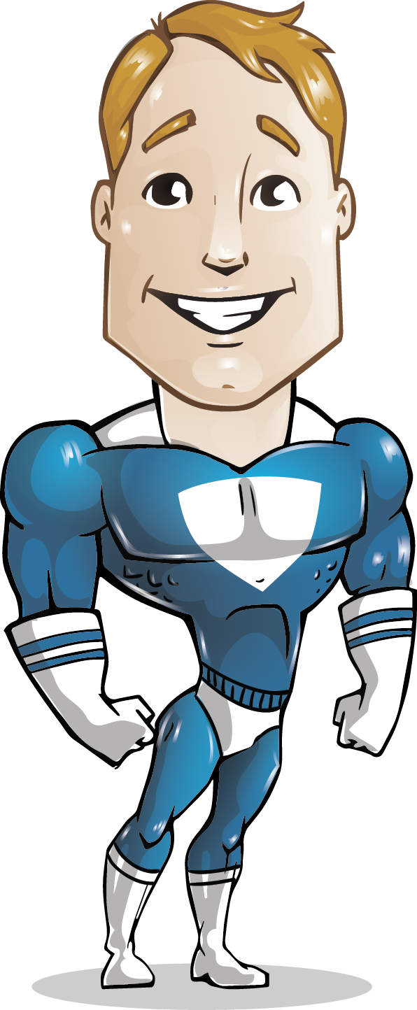 Dad Clip Art - Superhero Vector Cartoon (596x1444)