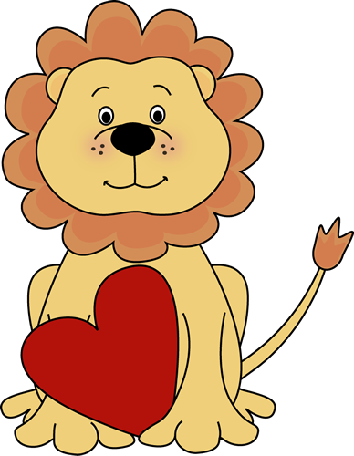 Valentine's Day Clipart Cute - Circus Lion Clipart (388x500)