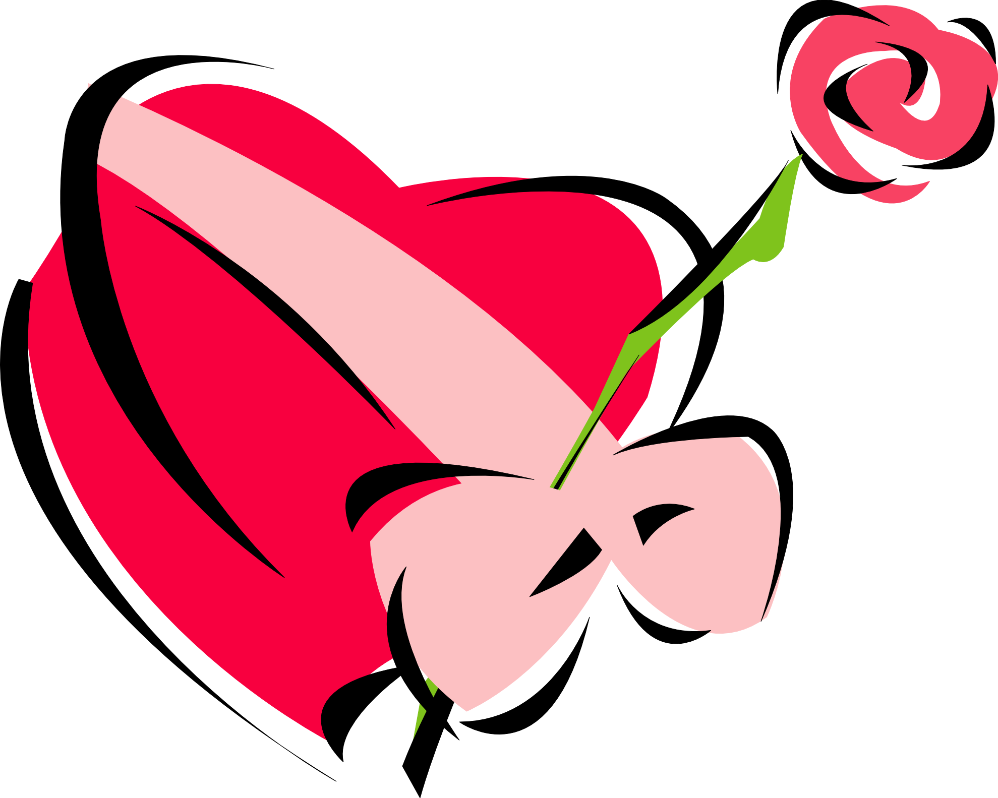 Rose Clipart Valentine's Day - Valentines Gift Clip Art (1979x1583)