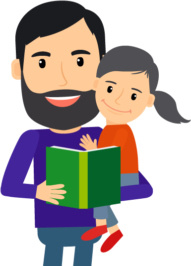 Kind Dad Clipart - Kind Man Clipart (418x541)