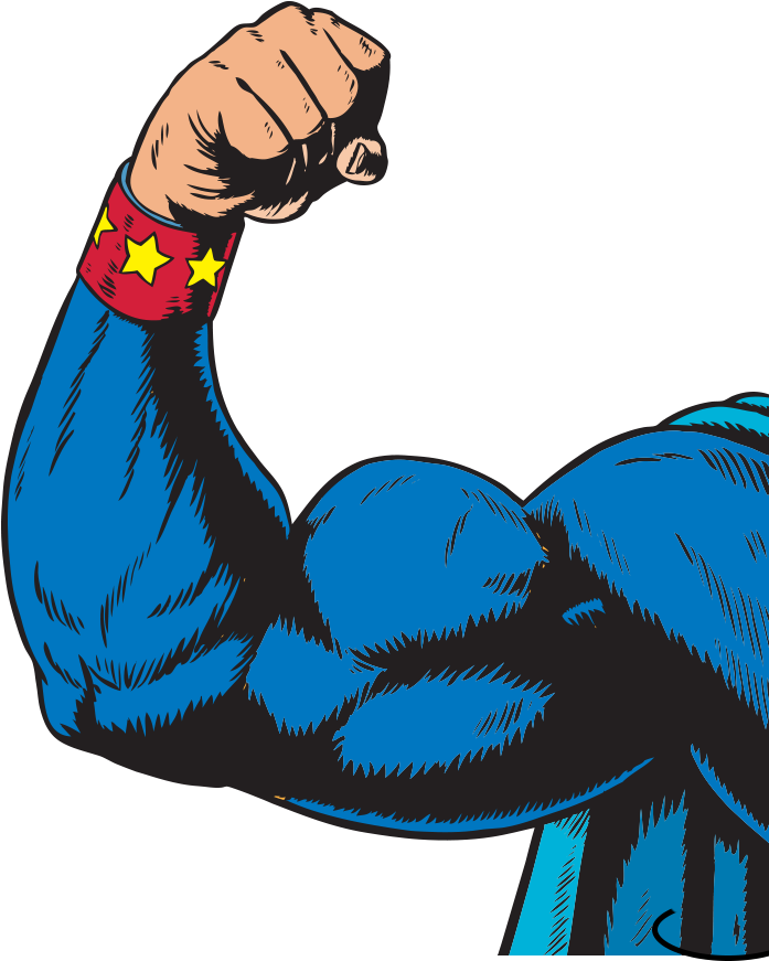Superhero Arm - Arm Flexing (708x897)