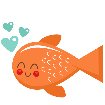 Cute Fish Valentine Fish Svg Scrapbook Cut File Cute - Valentine Fish Clip Art (432x432)