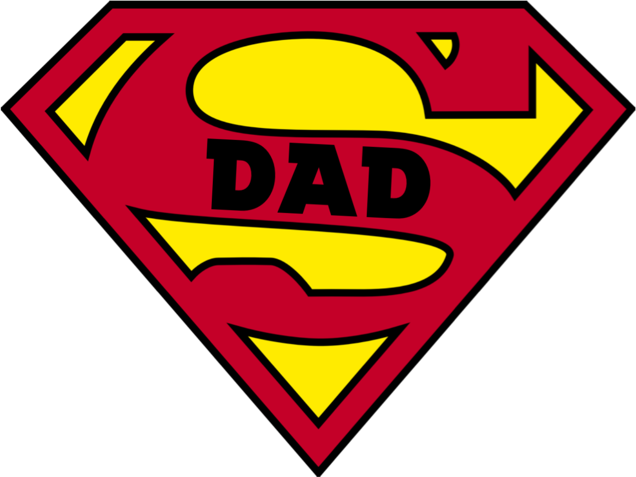 Dad Papa Diadelpadre Fathersday Super Superpapa Dad - Superman Logo Png (1333x1024)