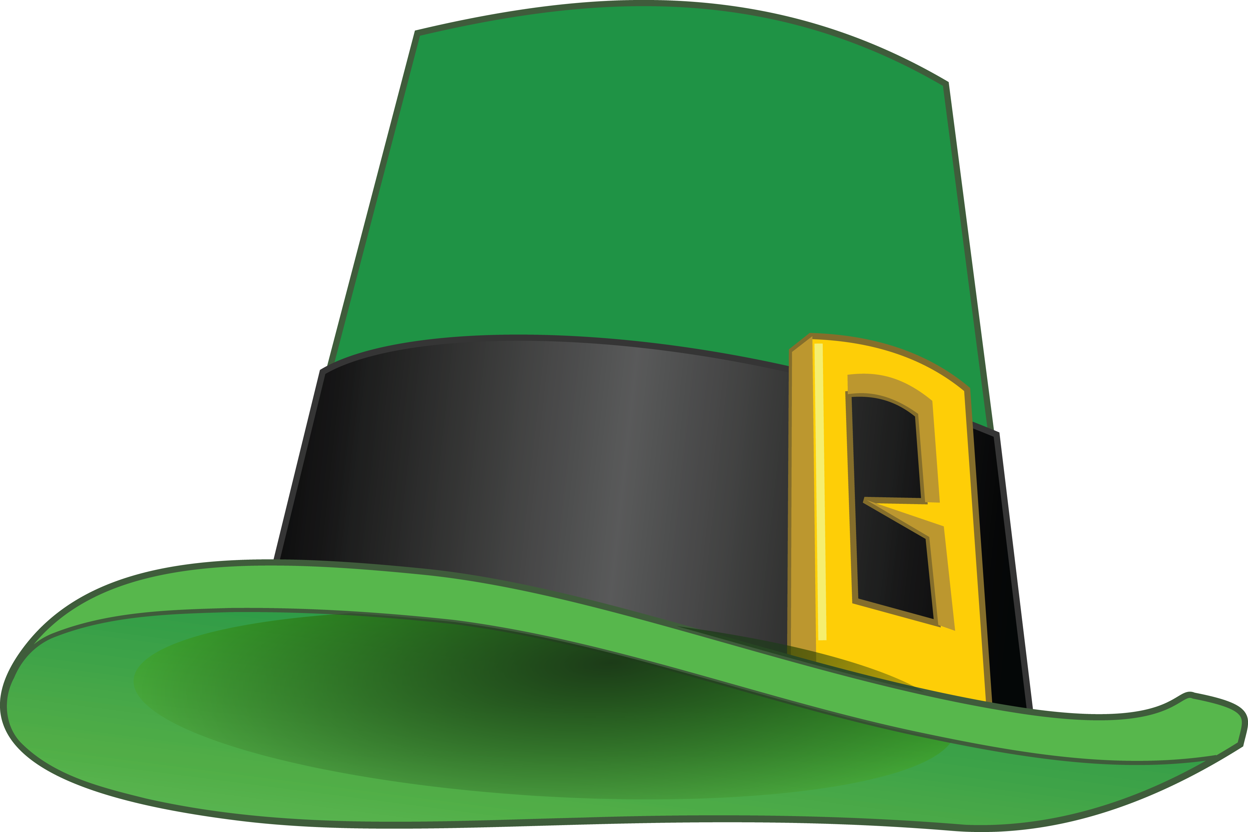 Free Clipart Of A St Patricks Day Leprechaun Hat - St. Patrick's Day Greeting Card (4000x2667)