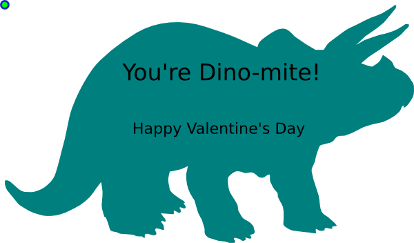 Valentine Dinosaur Clipart - Free Dinosaur Svg Files (600x352)
