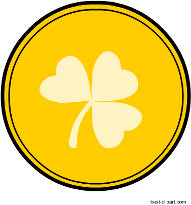 Free Saint Patrick's Day Coin Clip Art - Clip Art (450x450)