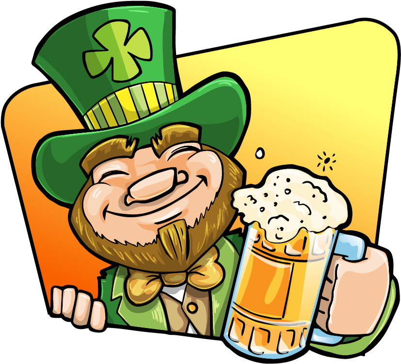 Free Leprechaun Holding A Mug Of Beer Clip Art - St Patrick's Day Clip Art Beer (949x852)