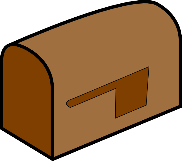 Mailbox Clip Art Mail Front Clipart Clipart Kid - Brown Mailbox Clipart (600x531)