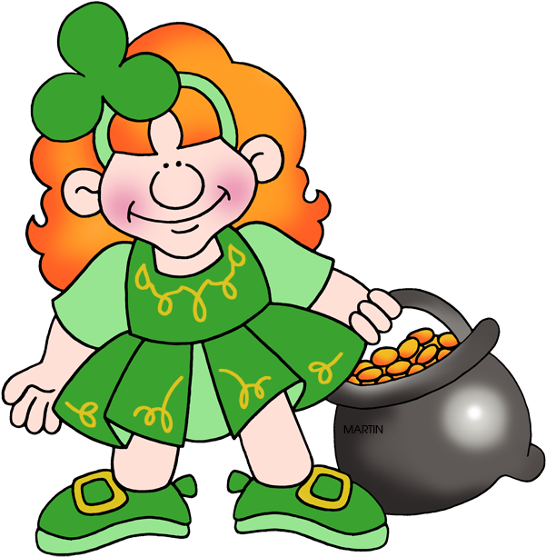 Gold 'n Girl - Leprechaun Girl Free Clipart (624x648)
