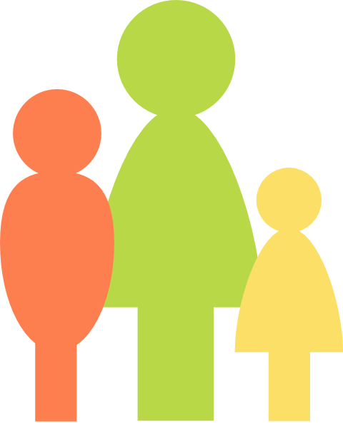 Single Parent Familiy Clip Art (480x593)