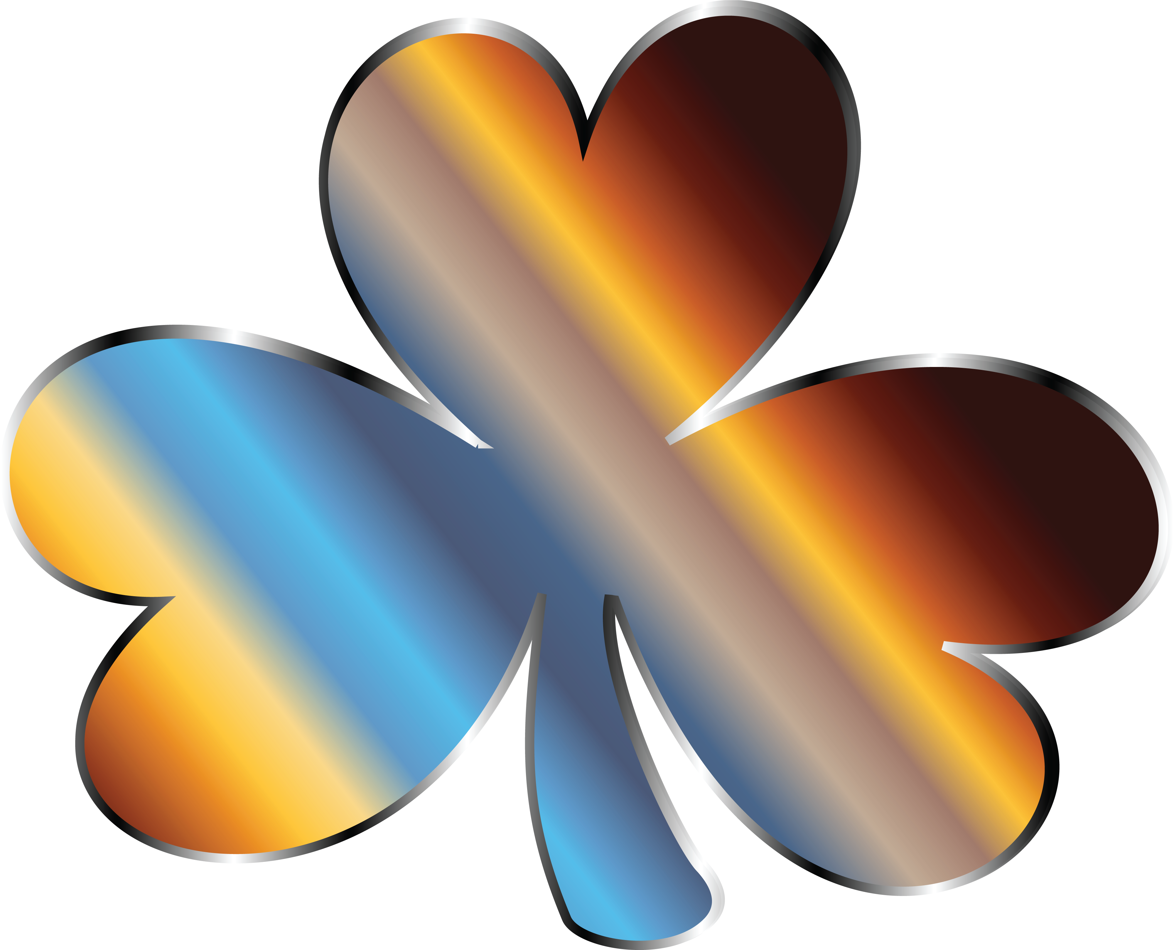 Free Clipart Of A Gradient Metallic St Patricks Day - Portable Network Graphics (4000x3236)