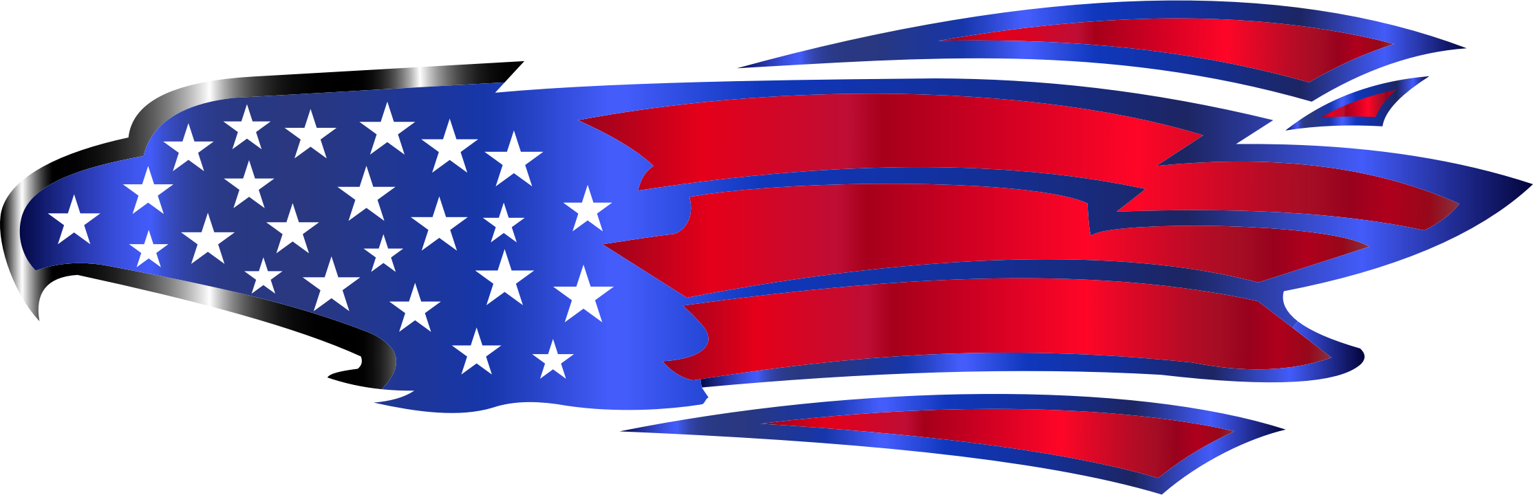 Eagle Enhanced - Red White And Blue Eagle Logo (2321x750)