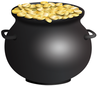 Pot Of Gold St Patrick's Day Cauldron Spad - St Patrick's Day Pot Of Gold (368x340)