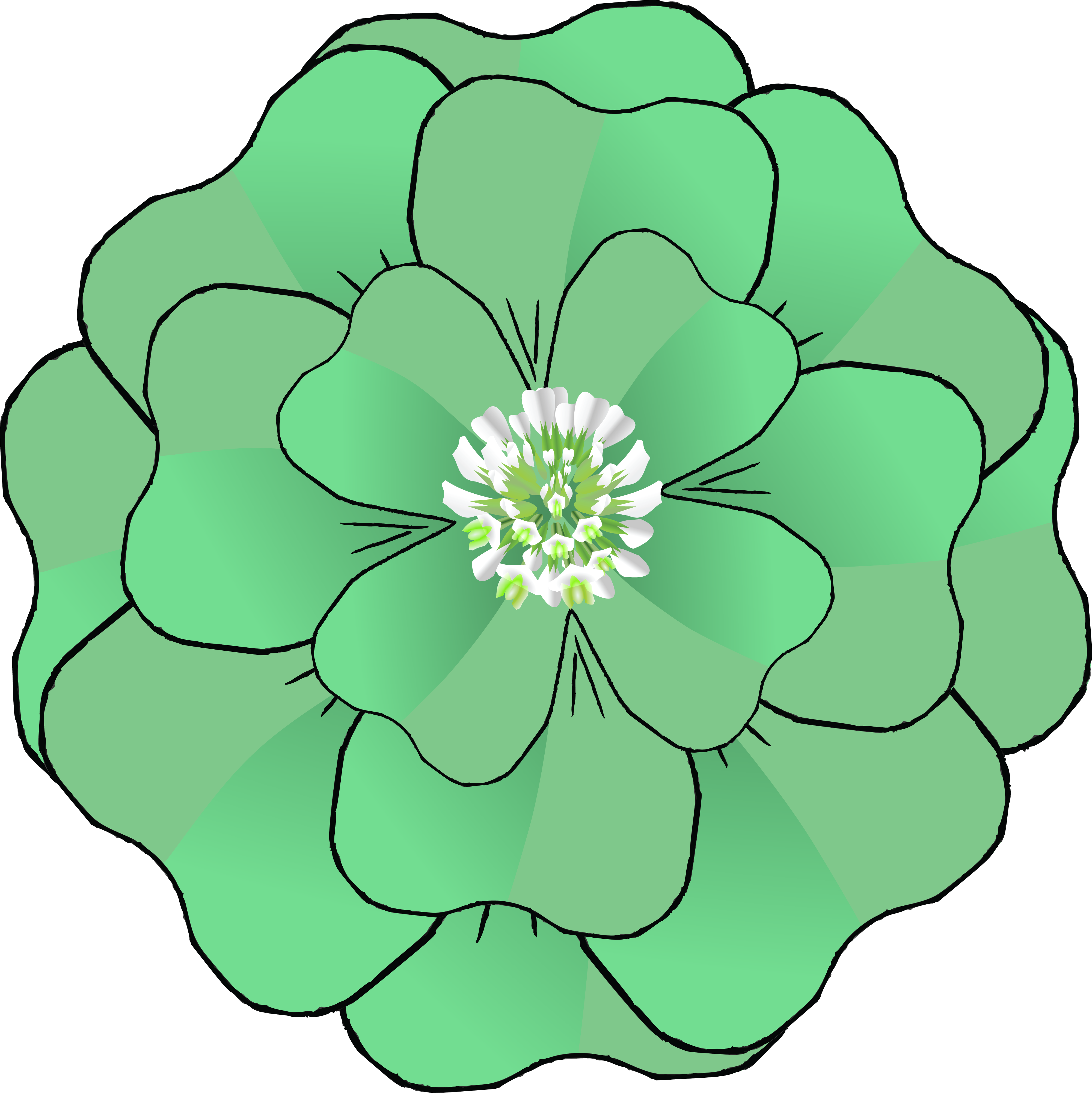 - Ai, - Eps, - Svg, - Free Clipart Of A St Patricks - Four-leaf Clover (4000x4003)