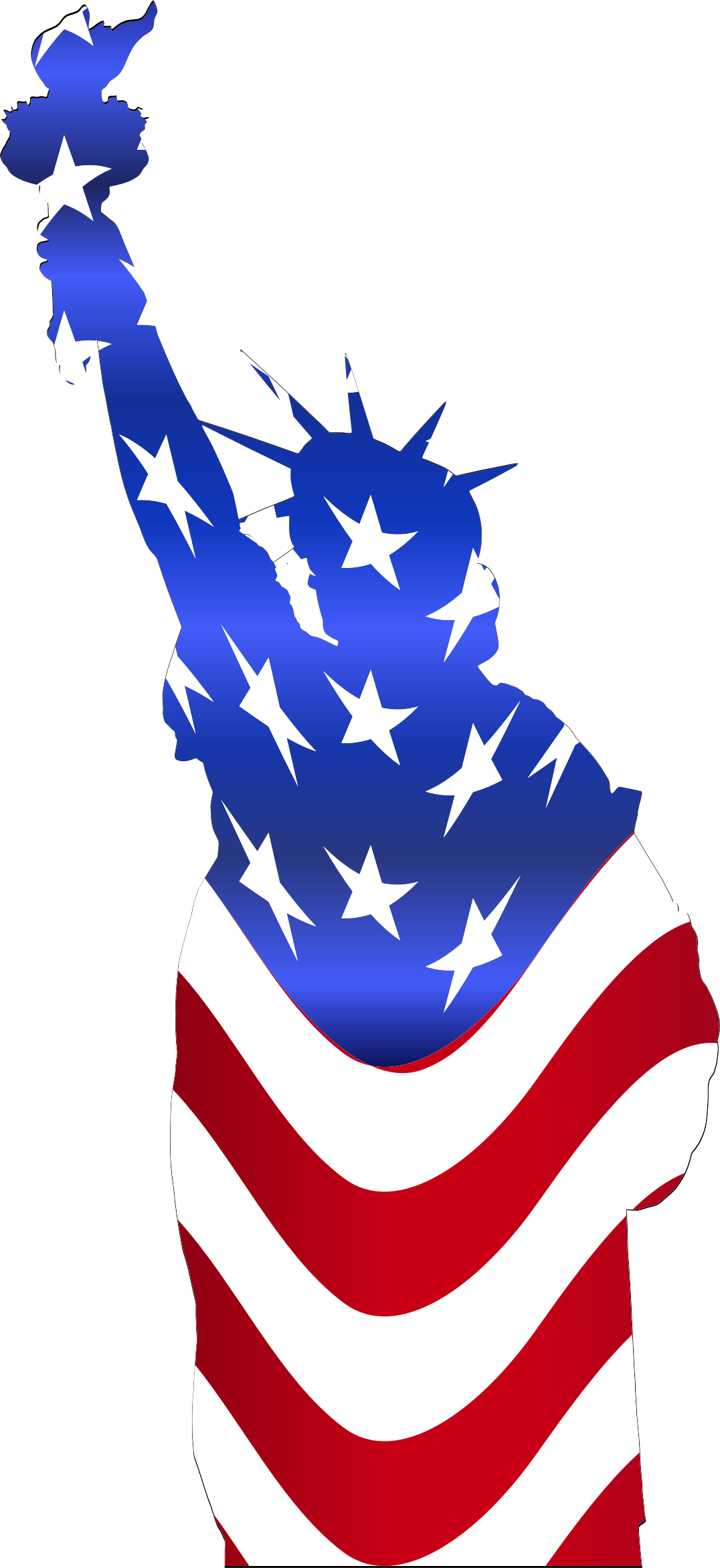 Big Image - Statue Of Liberty (american Flag) Throw Blanket (1076x2344)