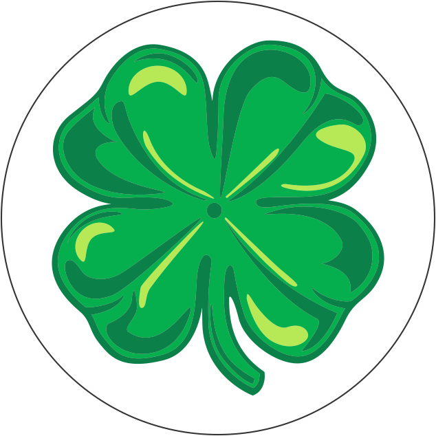 Patrick's Day - Four Leaf Clover Drawing (634x634)