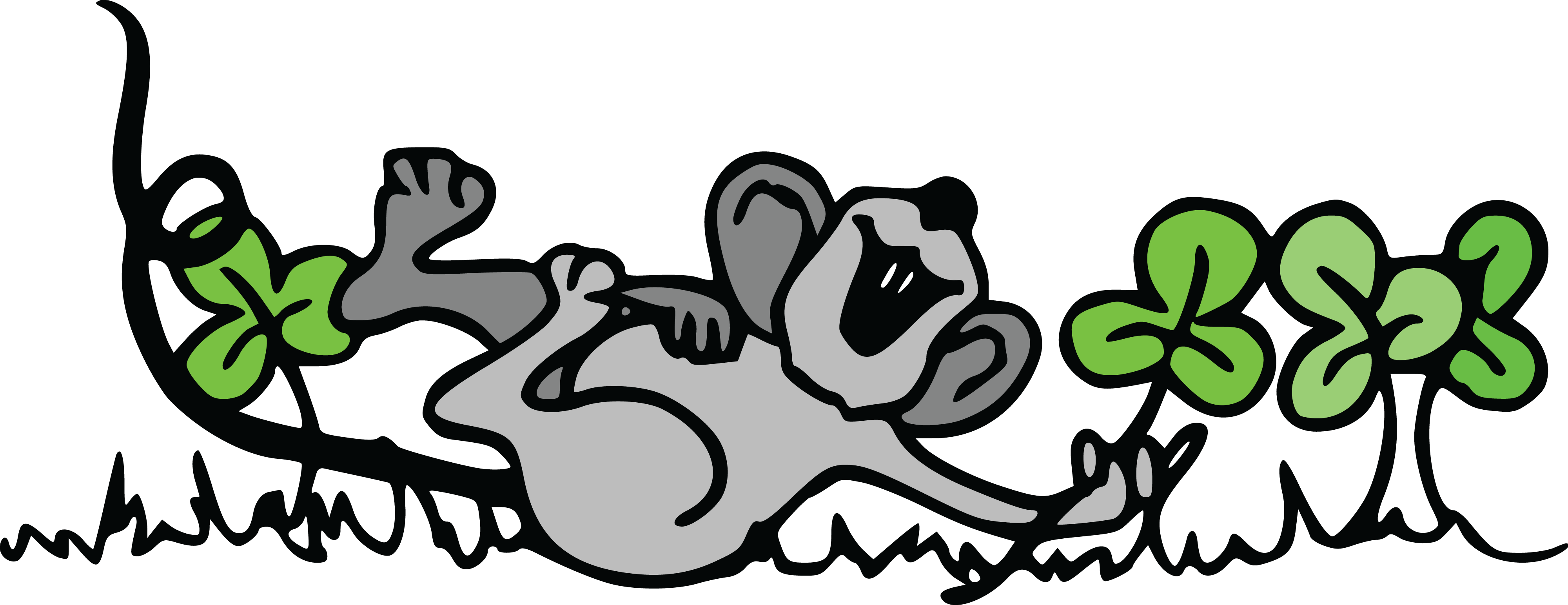 Free Clipart Of A St Patricks Day Mouse Playing In - Free Clipart March (4000x1543)