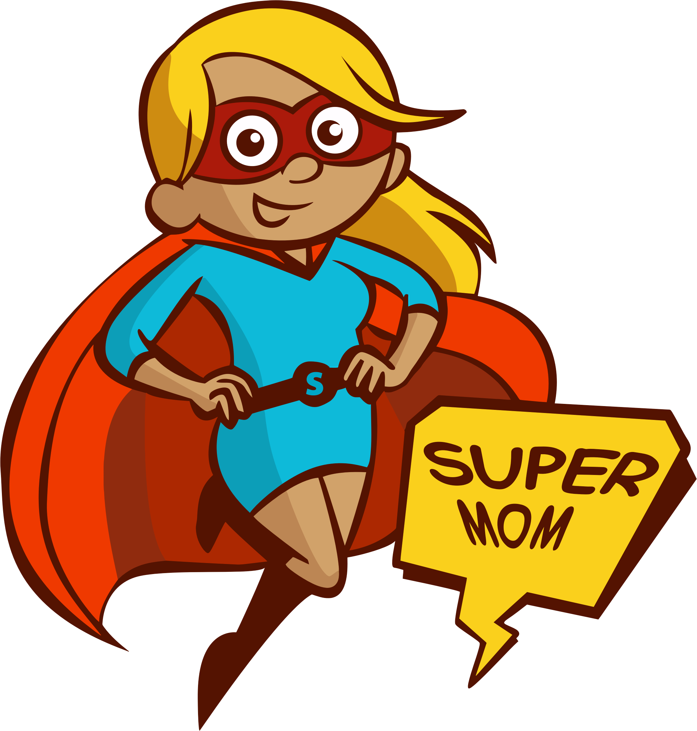 Mother Woman Clip Art - Super Mom Clipart (3024x3024)