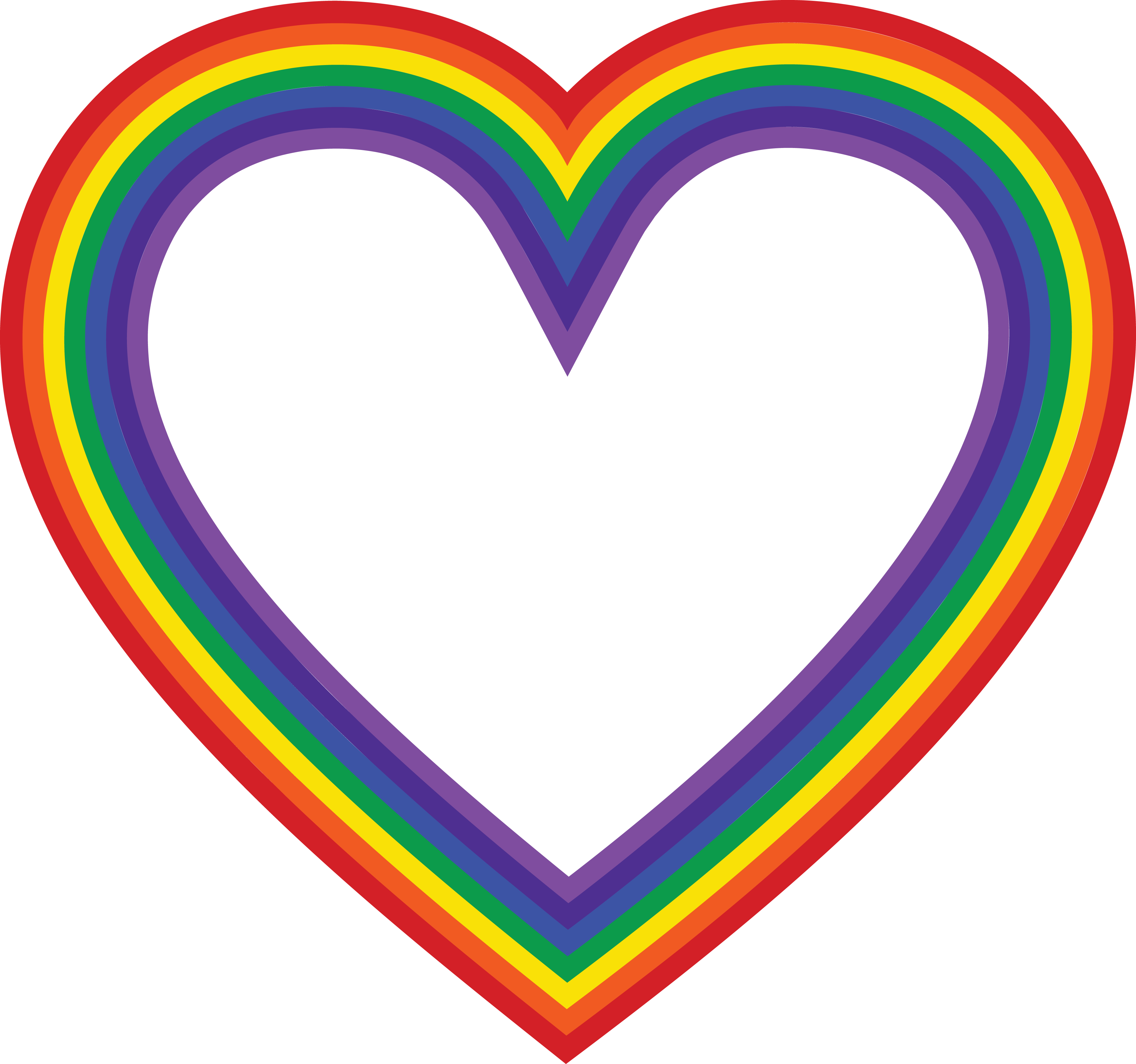 Free Clipart Of A Rainbow Heart - Rainbow Heart Free Clipart (4000x3746) .