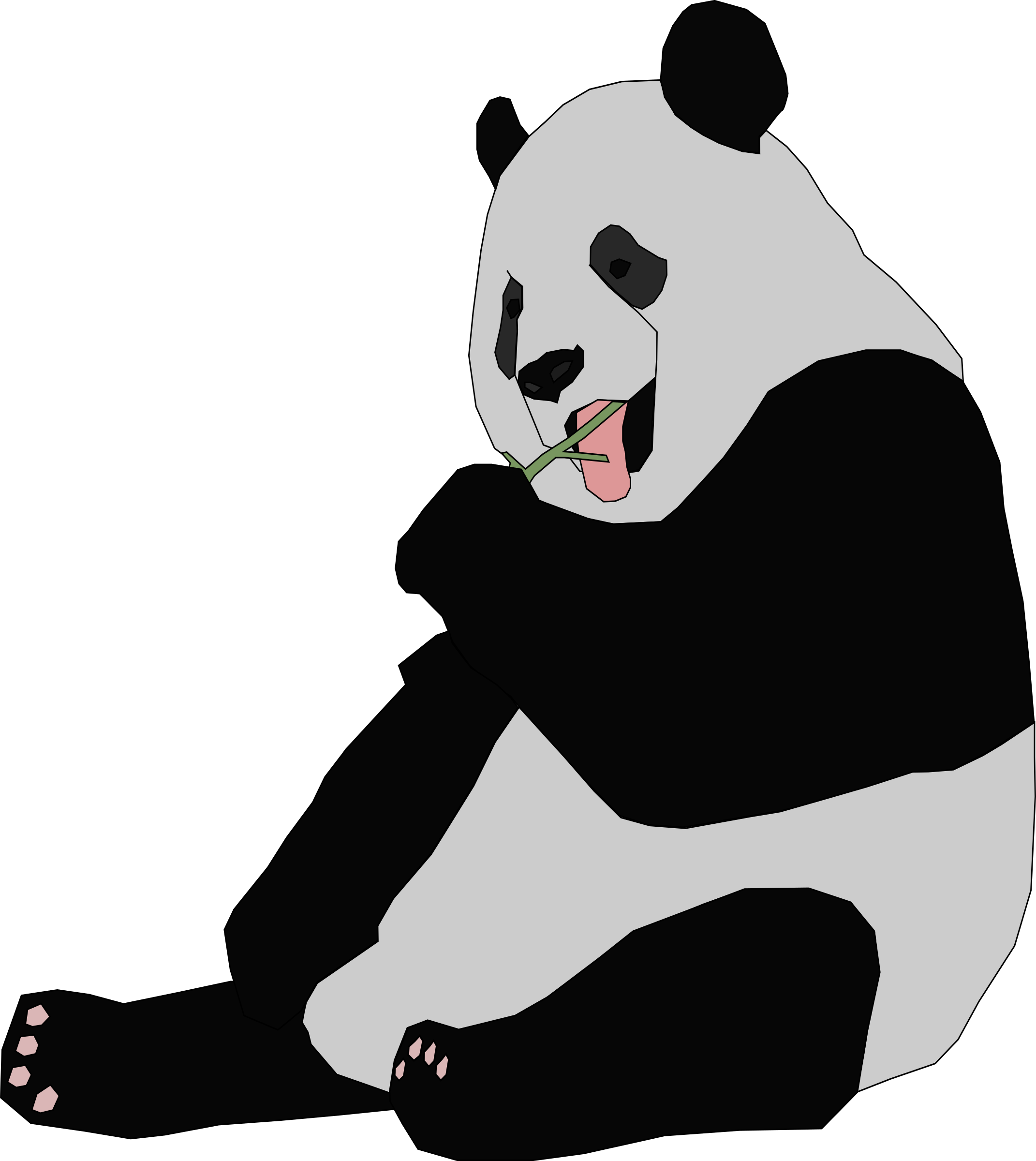 Giant Panda Clip Art (2142x2400)