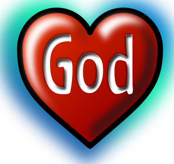 Free Vector God Heart Clip Art - God In Our Hearts (600x564)
