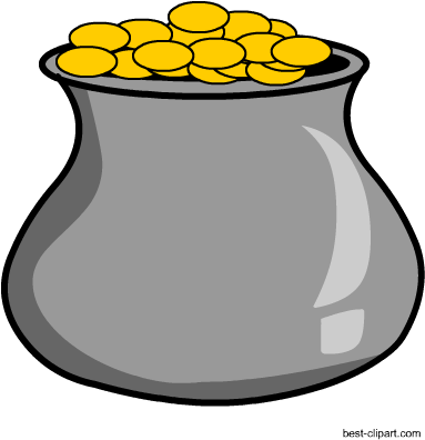 Pot Of Gold Free Clipart Image - Pot Of Gold Free Clipart Image (450x450)