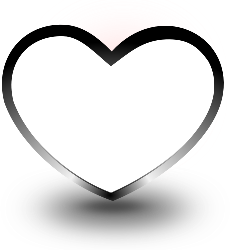 Black And White Heart Images Free Download Clip Art - Black White Heart Png (999x999)