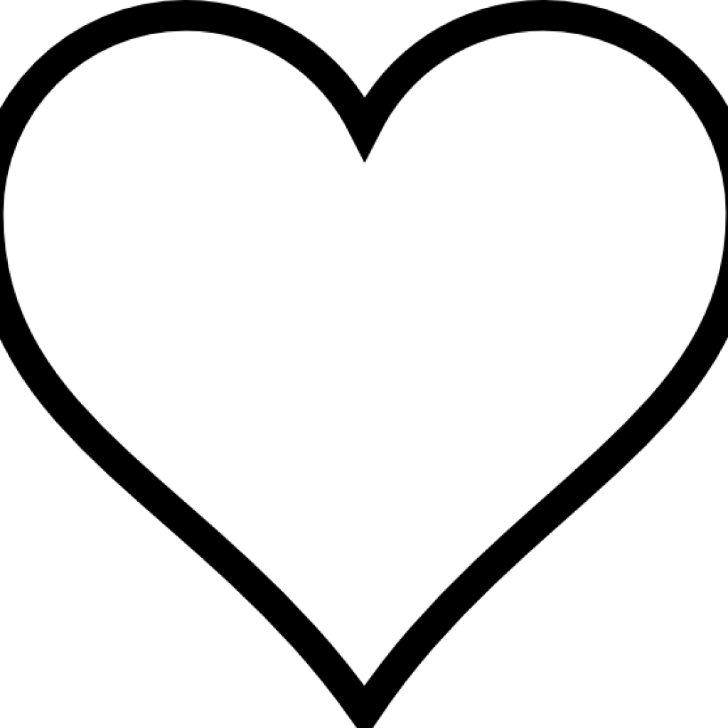 Heart Clip Art Free Heart Stencil Plain Heart Clip - White Heart Transparent Background (1410x1366)