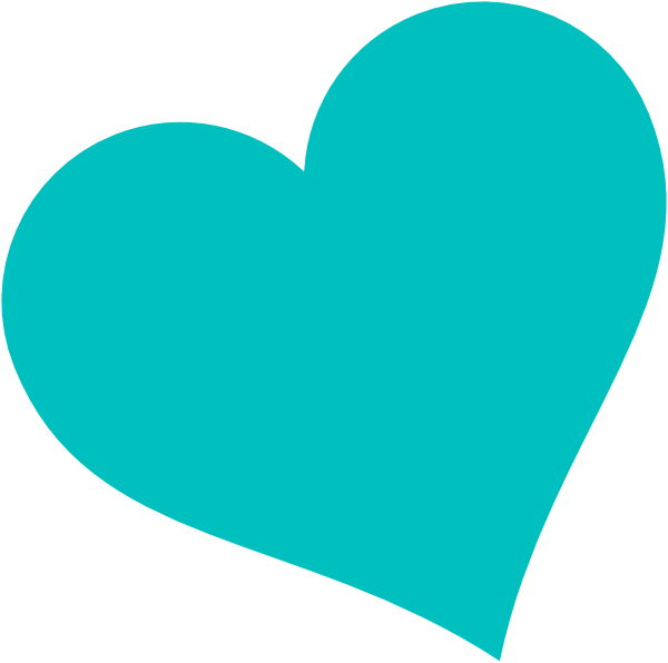 Blue Heart Clip Art Clipart - Blue Heart Cartoon Png (600x596)