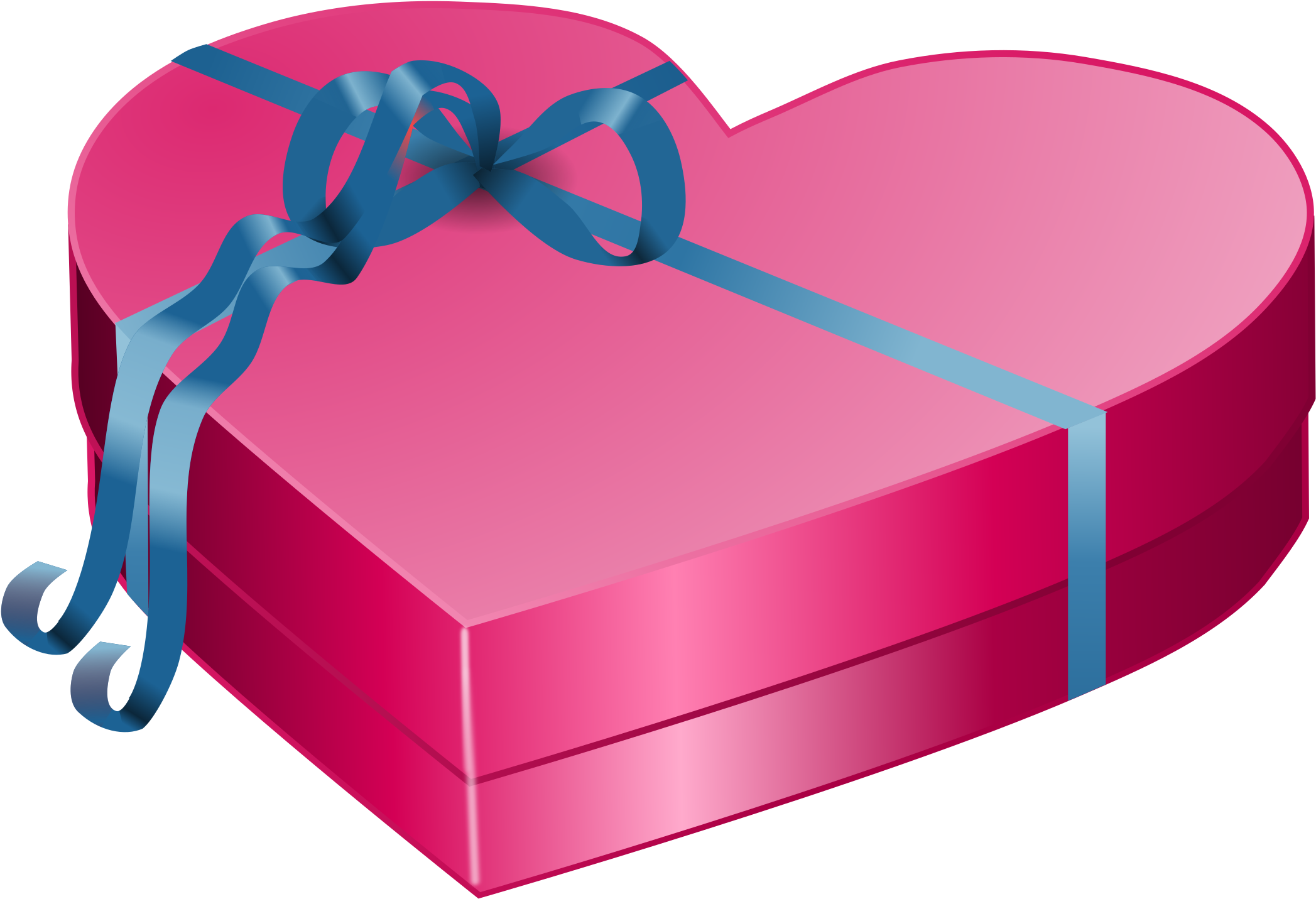 Box Clipart Valentine's Day - Valentines Day Present Clip Art (2400x1736)