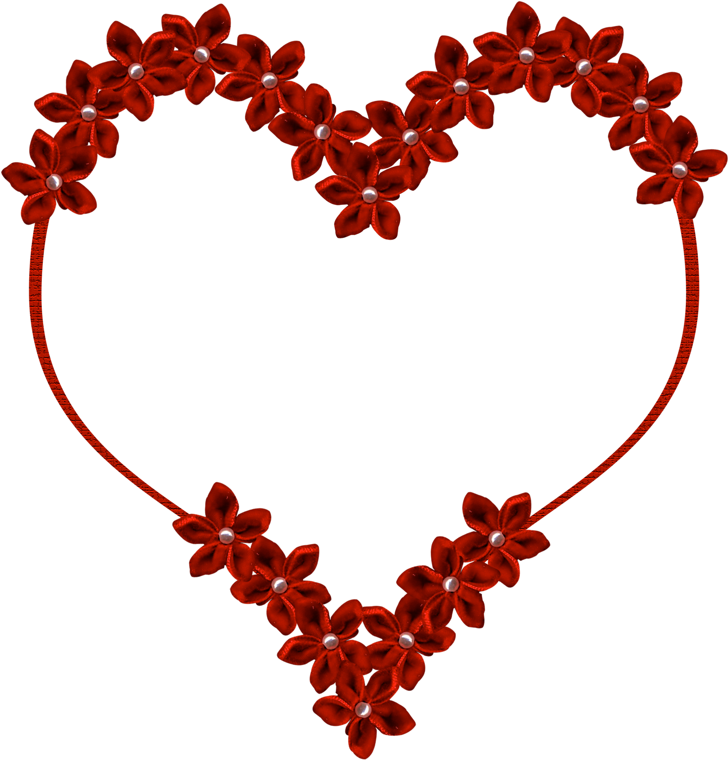 Valentines Heart - Flower And Heart Designs (1500x1560)