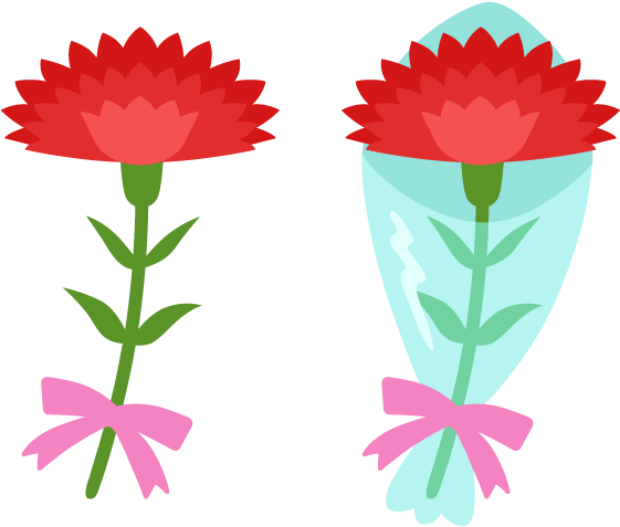 Japanese Mother's Day Red Carnation Free Png And Vector - Carnation Free Vector (640x640)