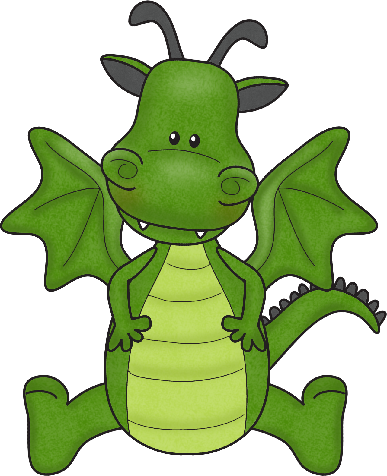 Earth Day Clipart For Kids - Cute Puff The Magic Dragon (1282x1579)