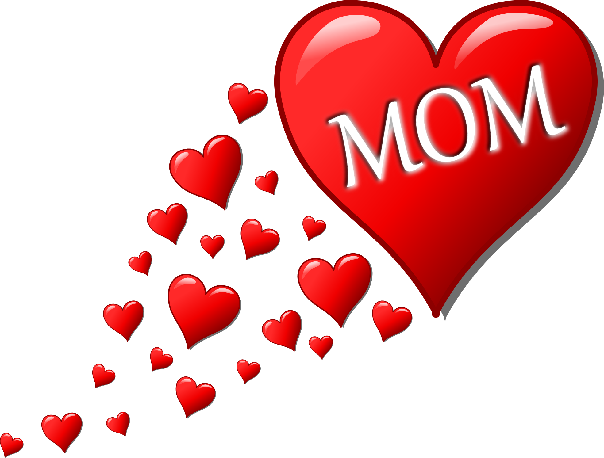 I Love You Mother Png Free Download - Mothers Day Heart (1969x1494)