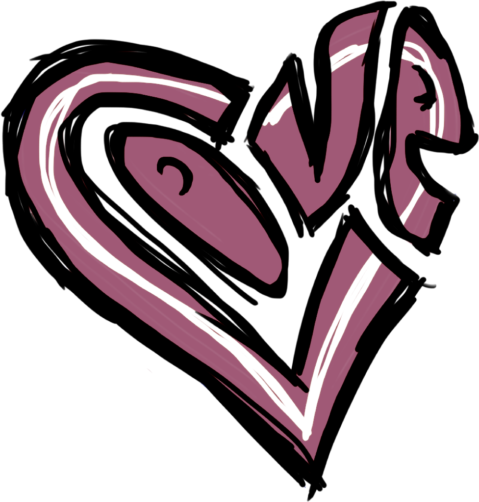 Valentine's Day Clip Art - Graffiti Heart Drawing (1060x1079)