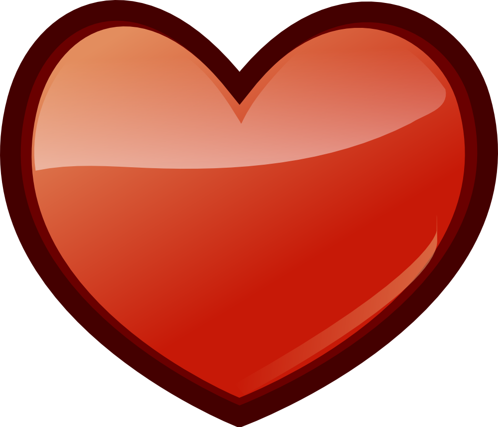 Onlinelabels Clip Art - Cartoon Heart Icon (1000x858)