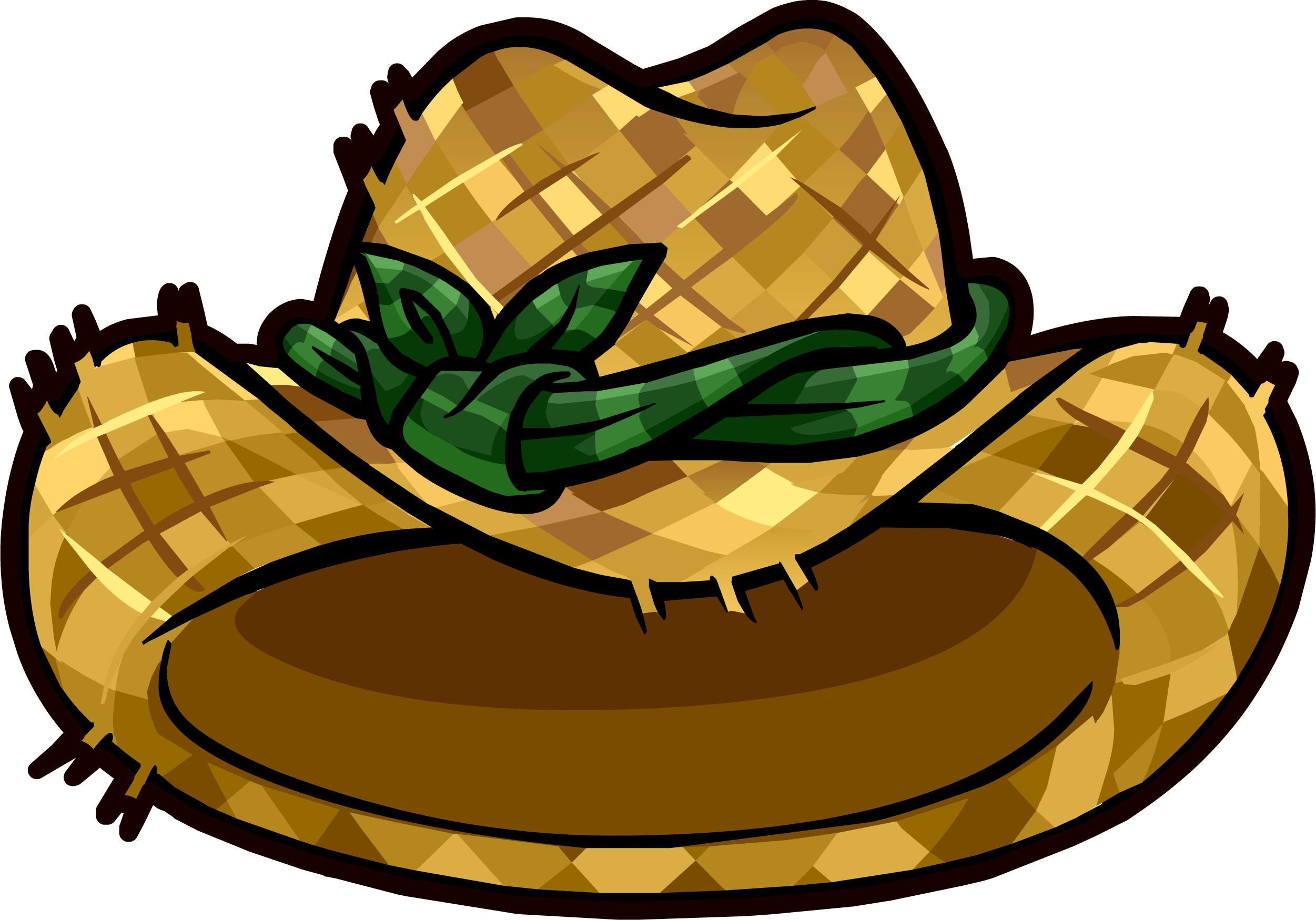 Straw Gardening Hat - Desenho Chapeu De Palha (2502x1750)