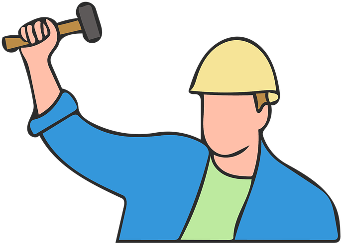 Working Hammer Labor Day Employee Company Workers - Happy Labor Day 1may 2018 (720x720)