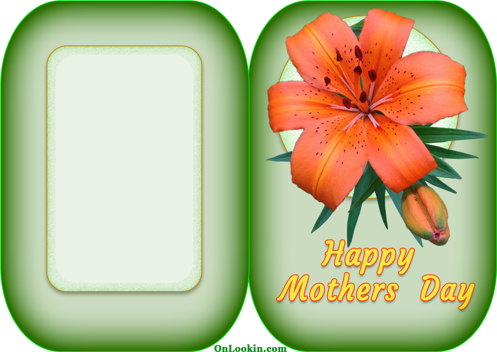 Happy Mothers Day Tiger Lily Flower - Happy Mothers Flower Cards (1740x1240)