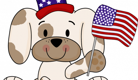 Free Presidents Day Clip Art - Memorial Day Dog Clip Art (480x280)