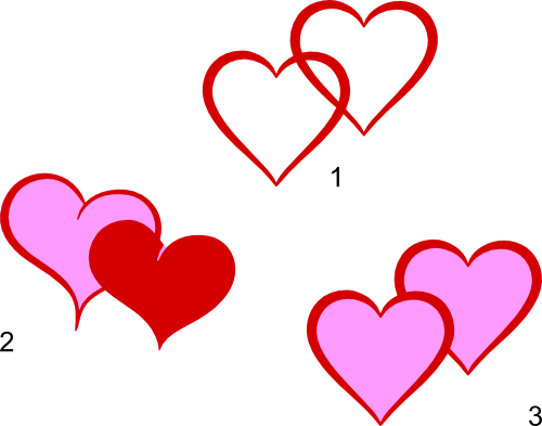 Double Hearts Clip Art Clipart Heart Shapes Clip Art 500x393 Png Clipart Download