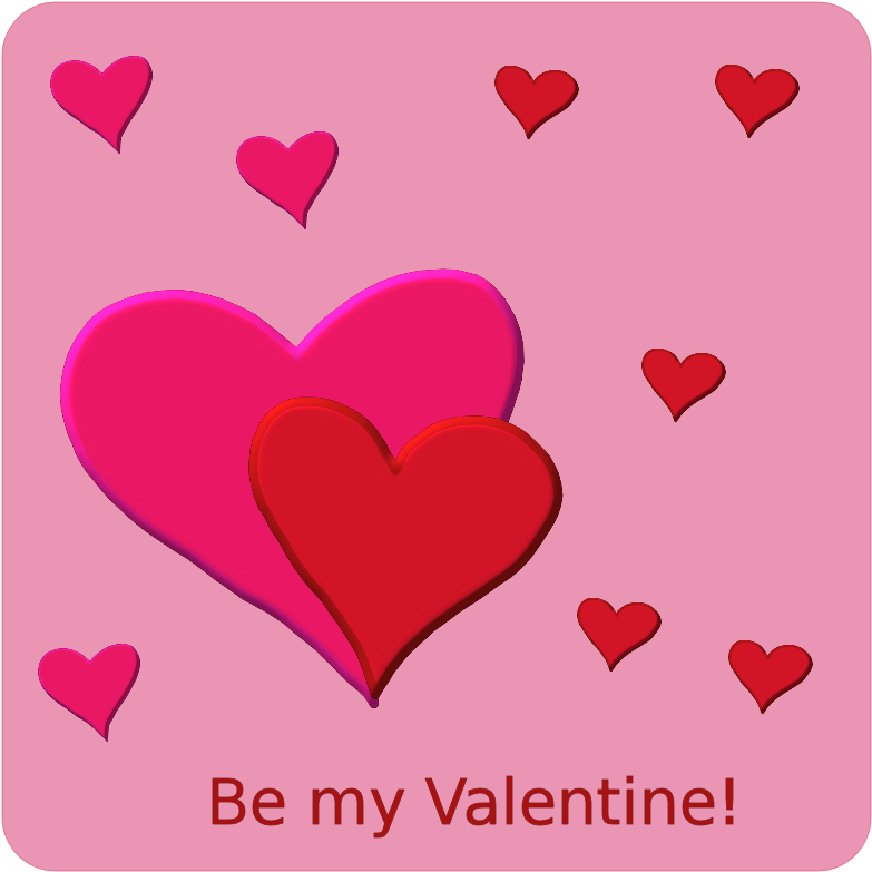 Hearts Clip Art Download - Rote Und Rosa Valentinsgrußherzen Karte (800x800)