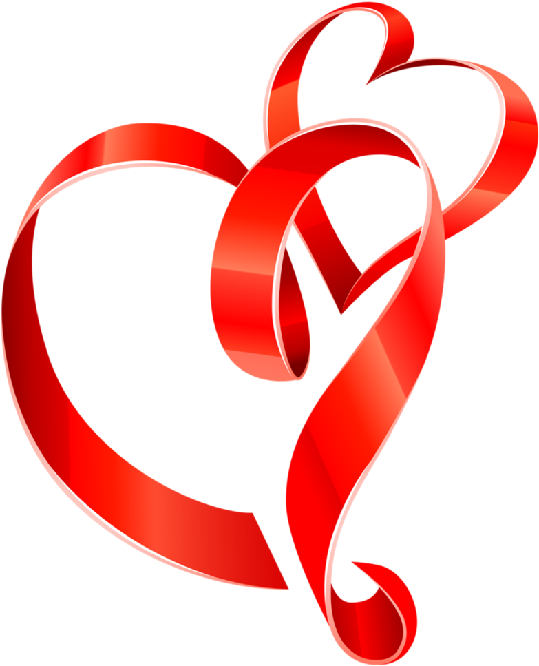 See Here Valentines Day Clip Art Free Download - Ribbon Vector (800x972)